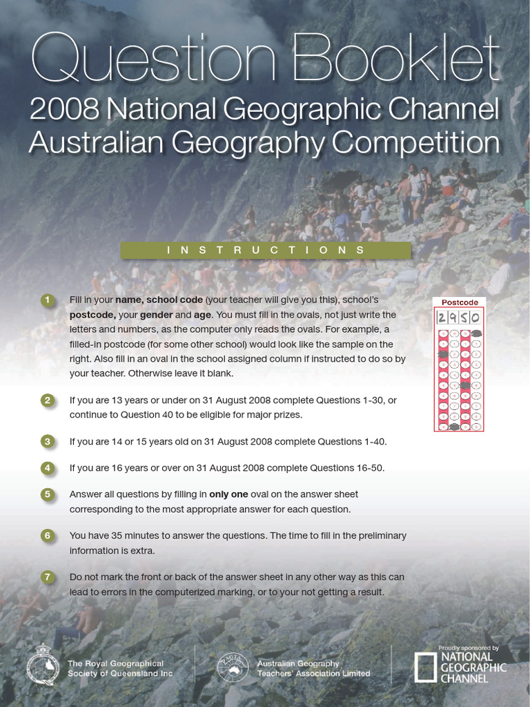 2008 National Geographic Channel Australian Geography Competition