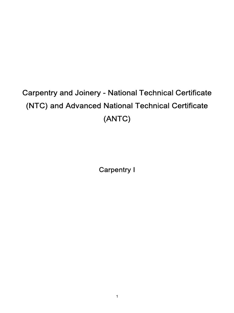 Carpentry I | PDF | Scaffolding | Carpentry