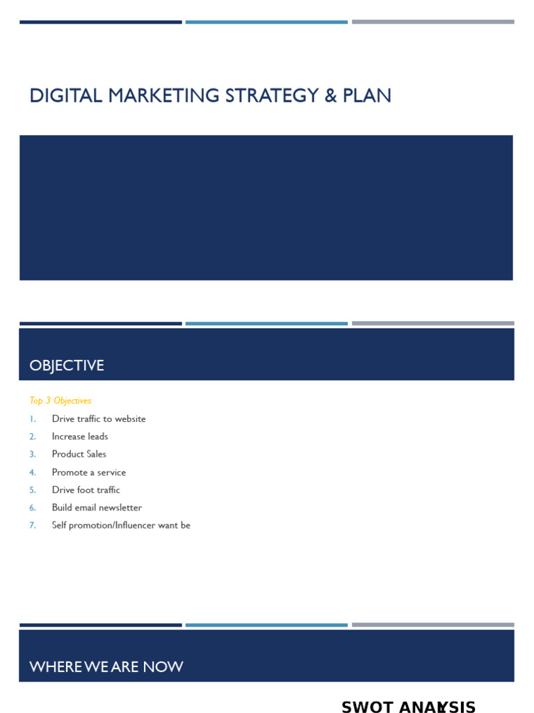 Digital Marketing Strategy Plan Pdf Advertising Digital Marketing
