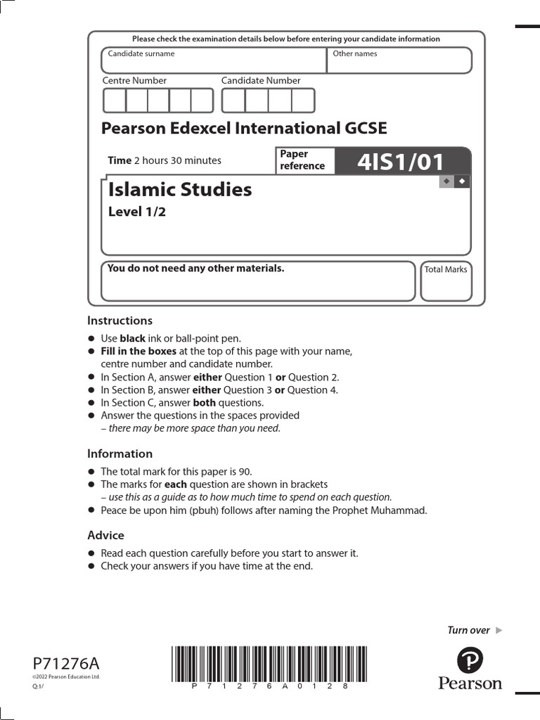 2022 Islamic Studies Past Paper | PDF | Monotheistic Religions ...