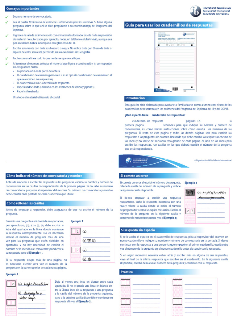Guia Usar Cuadernillos de Respuesta | PDF