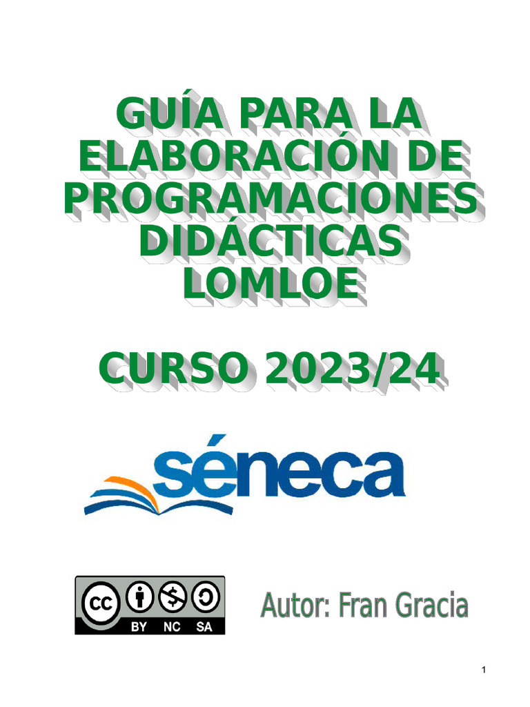 Guía para Programaciones Didácticas en Séneca | PDF | Evaluación ...