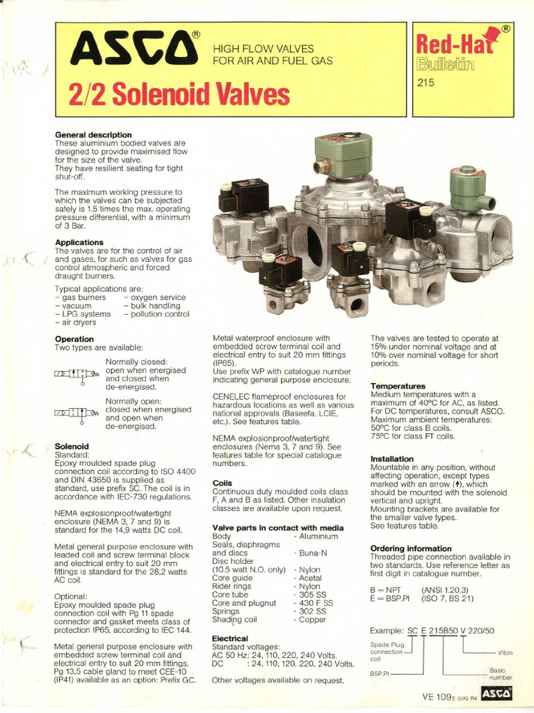 215-Two Way (ASCO LPG Valves) | PDF