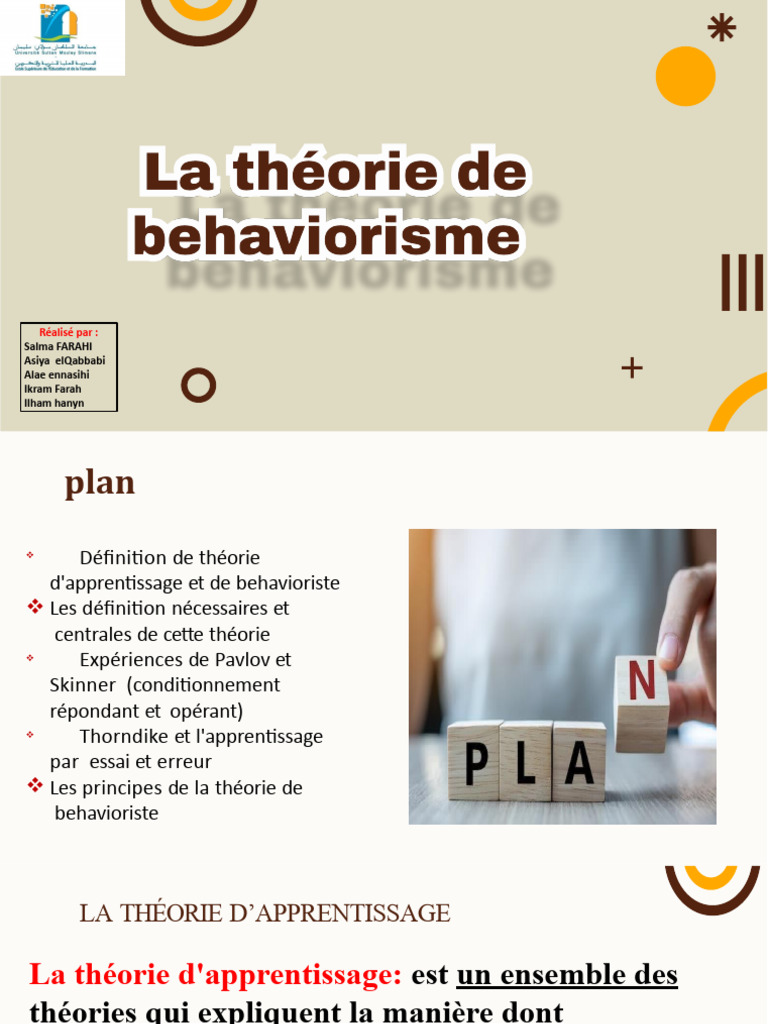 Théorie du béhaviorisme et apprentissage | PDF | Behaviorisme ...