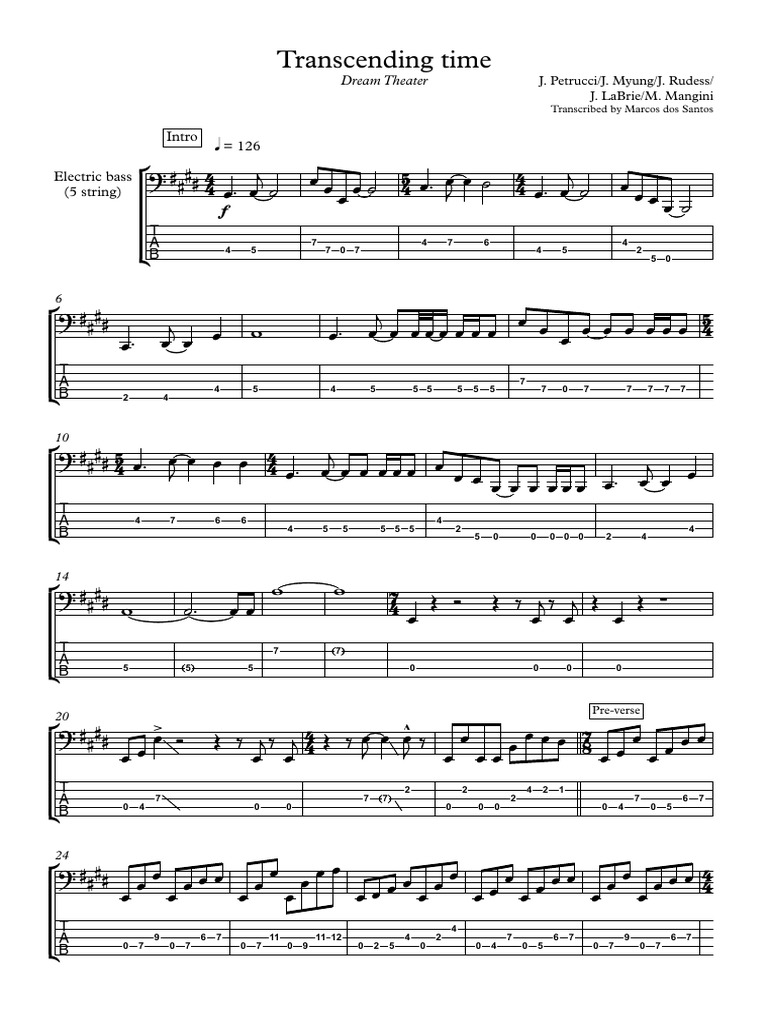 Transcending Time (Tab) | PDF | Groupes de musique américains | Rock ...