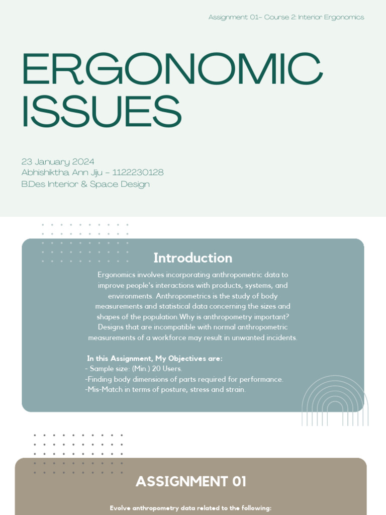 Mit Ergonomics | PDF | Anthropometry | Vertebral Column