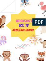 Worksheet Hewan Vol. 13