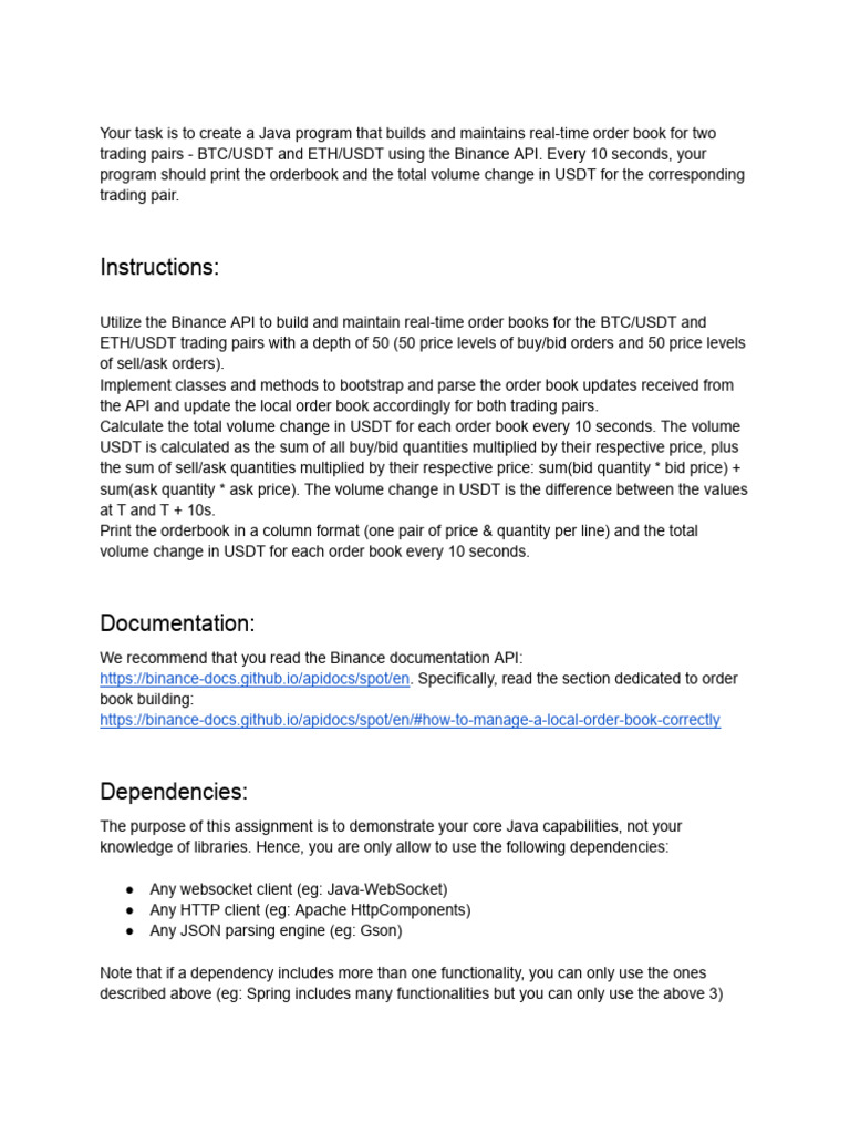 Backend Engineer Assignement | PDF