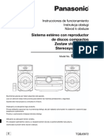 Manual de Usuario Panasonic SC-UX100 (Español - 44 Páginas)