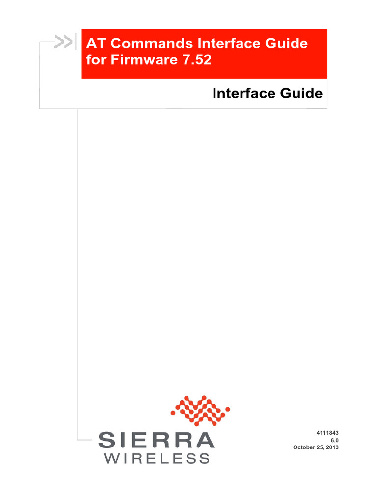 At Commands Interface Guide For Firmware 7.52 - Rev6.0 | PDF | Cellular ...