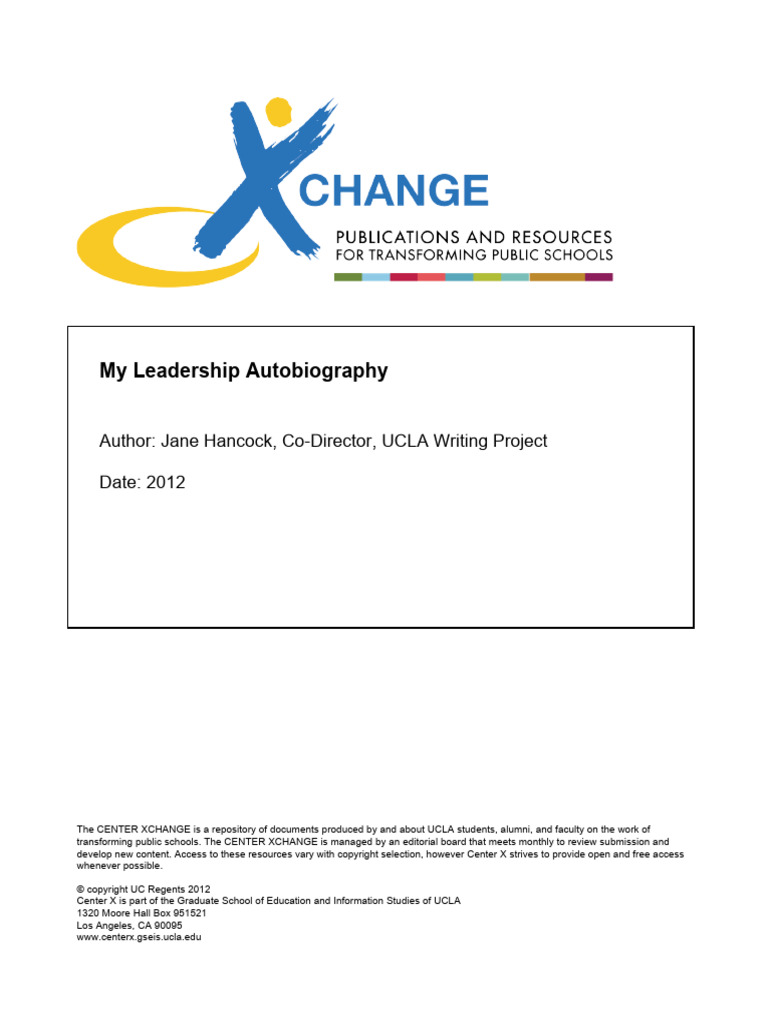 My Leadership Autobiography | PDF