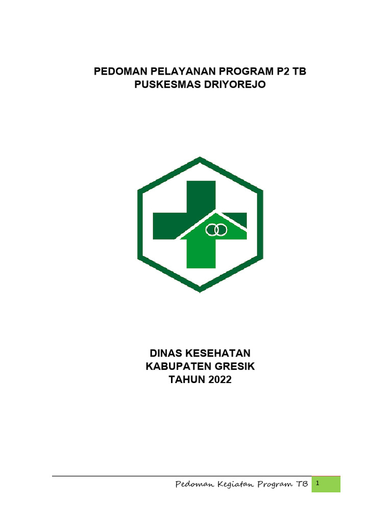 Pedoman Pelayanan P2 TB Driyorejo | PDF