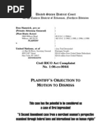 Download Plaintiff Objection to Motion to Dismiss 06-0044 by api-3848844 SN7295082 doc pdf