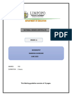 2023 GEOGRAPHY JUNE GR 11 MARKING GUIDELINES