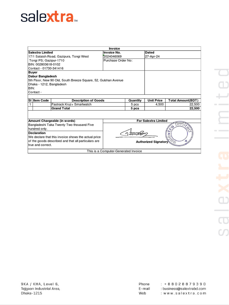 Dabur Invoice | PDF