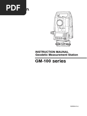 TOPＣON‼︎、取扱説明書‼︎、GM-100シリーズ、ページ数：約209ページ‼︎ Manual Estacion Total Topcon Gm-100 Series | PDF | Battery Charger