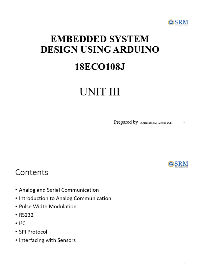 Unit 3 Aurdino 1 | Download Free PDF | Arduino | Electronic Circuits