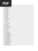 Stardew Valley Item Codes List | PDF | Lunch | Pancake