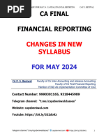 Changes in New Syllabus For May 24 - Ca Final FR