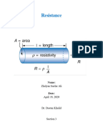 PHYSL 233 - Resistance