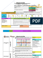 Plan Saberes y pensamiento cientifico sem. 15-26 de enero