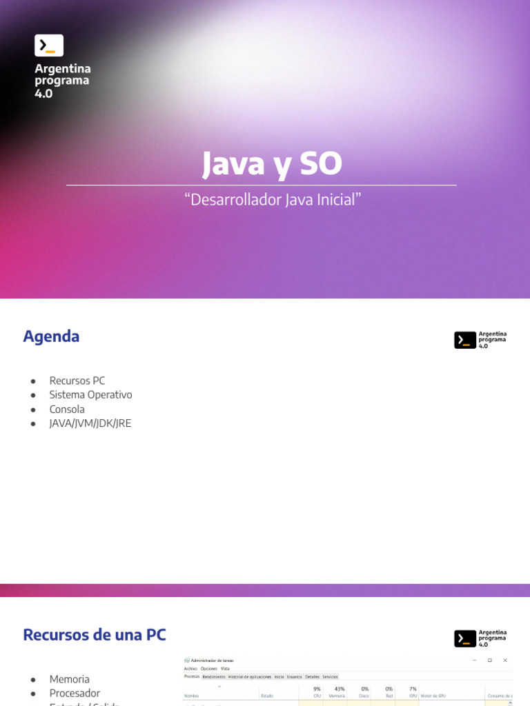 Introducción a Java y Sistemas Operativos | PDF | Java (lenguaje de ...