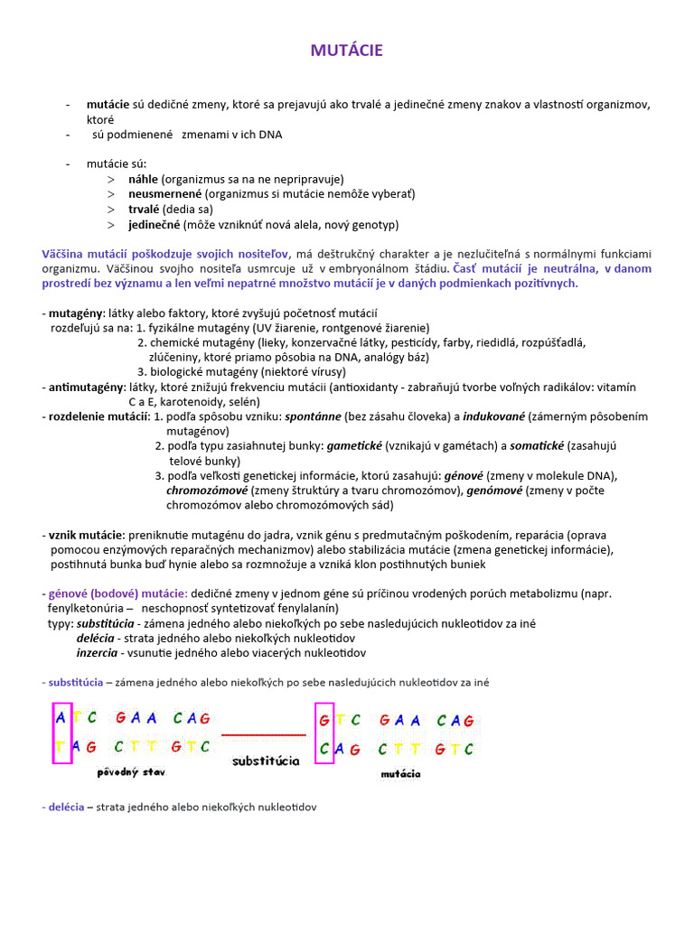 Mutácie | PDF