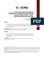 A Professora Ana Maria de Almeida Camargo E O Sistema de Arquivos Do Estado de São Paulo - Saesp: Quatro Décadas de Parceria