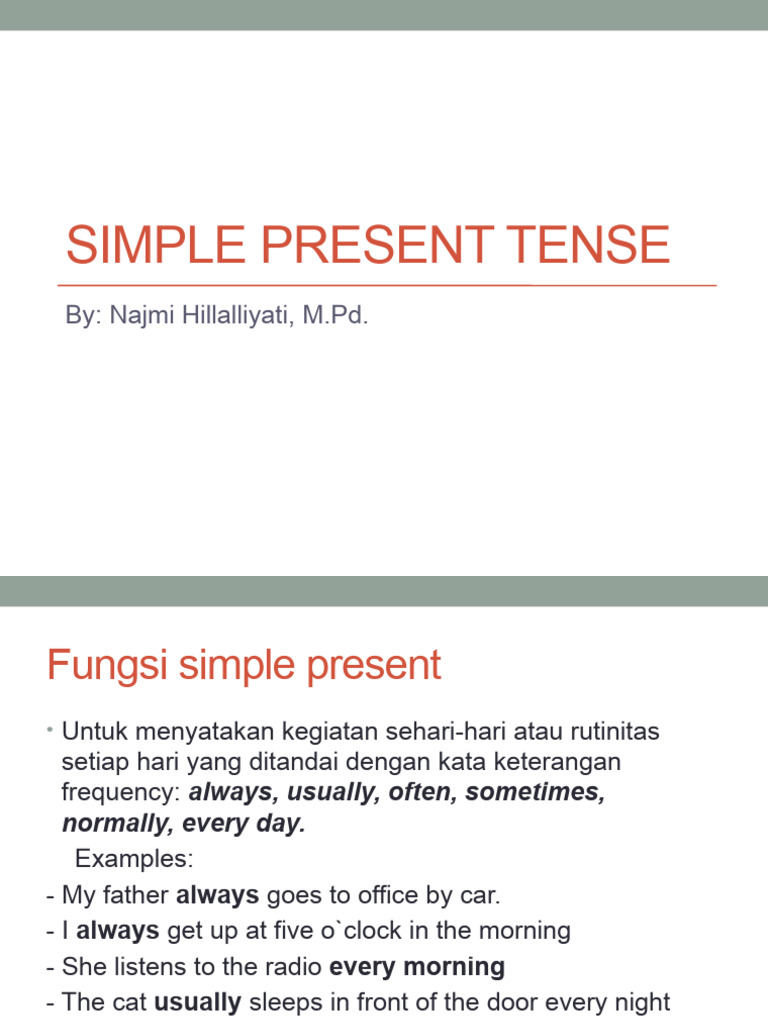 Understanding Simple Present Tense | PDF | Morphology | Grammar
