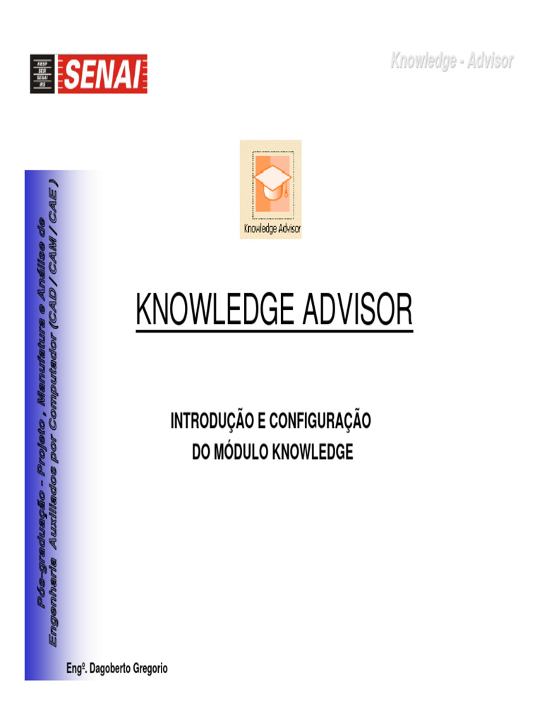 Configuração do Knowledge Advisor em CAD | PDF | Engenharia | Desenho ...