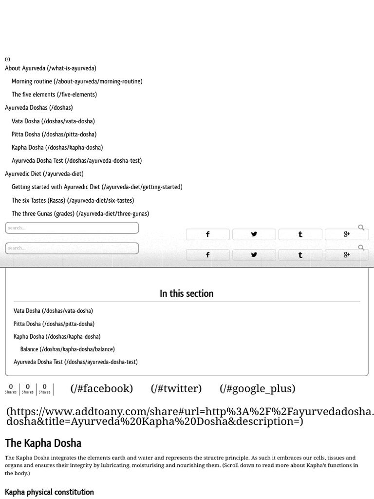 Ayurveda Kapha Dosha The Gentle and Steady Body Type Ayurveda Dosha