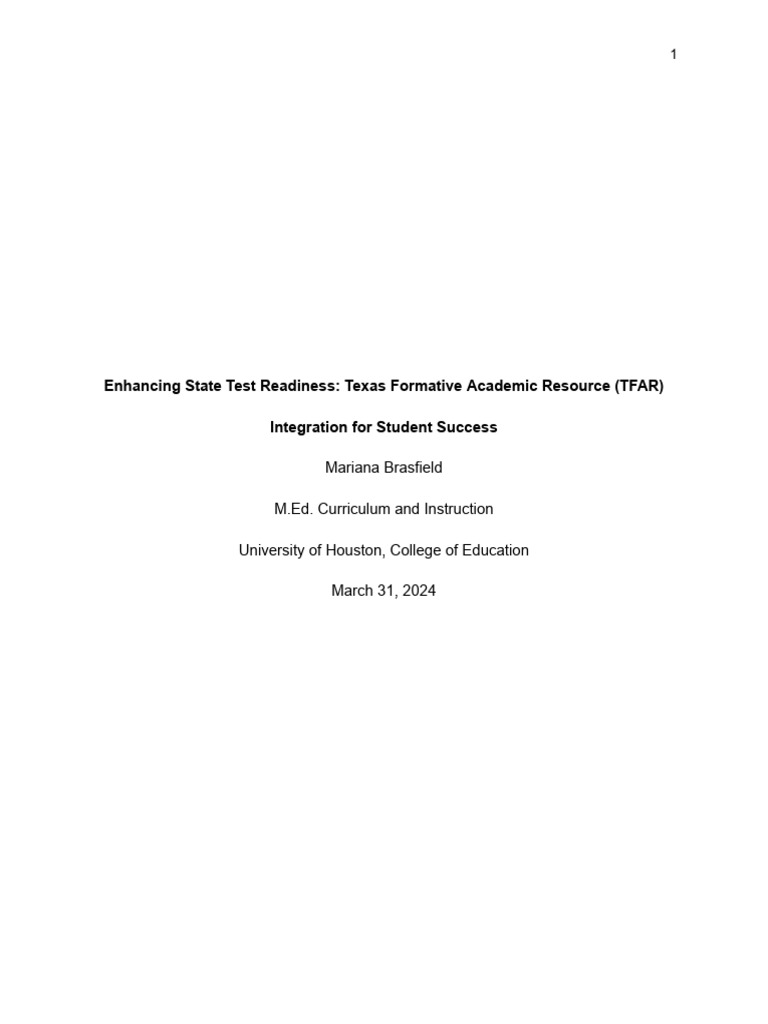 Texas Teachers' Guide to TFAR | PDF | Educational Assessment | Learning