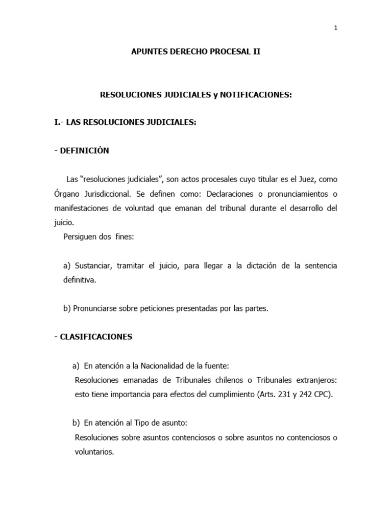 Clasificación de Resoluciones Judiciales | PDF | Sentencia (ley) | Ley ...