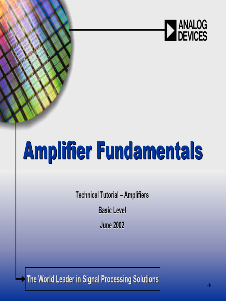 Amplifier Fundamentals | PDF | Amplifier | Operational Amplifier
