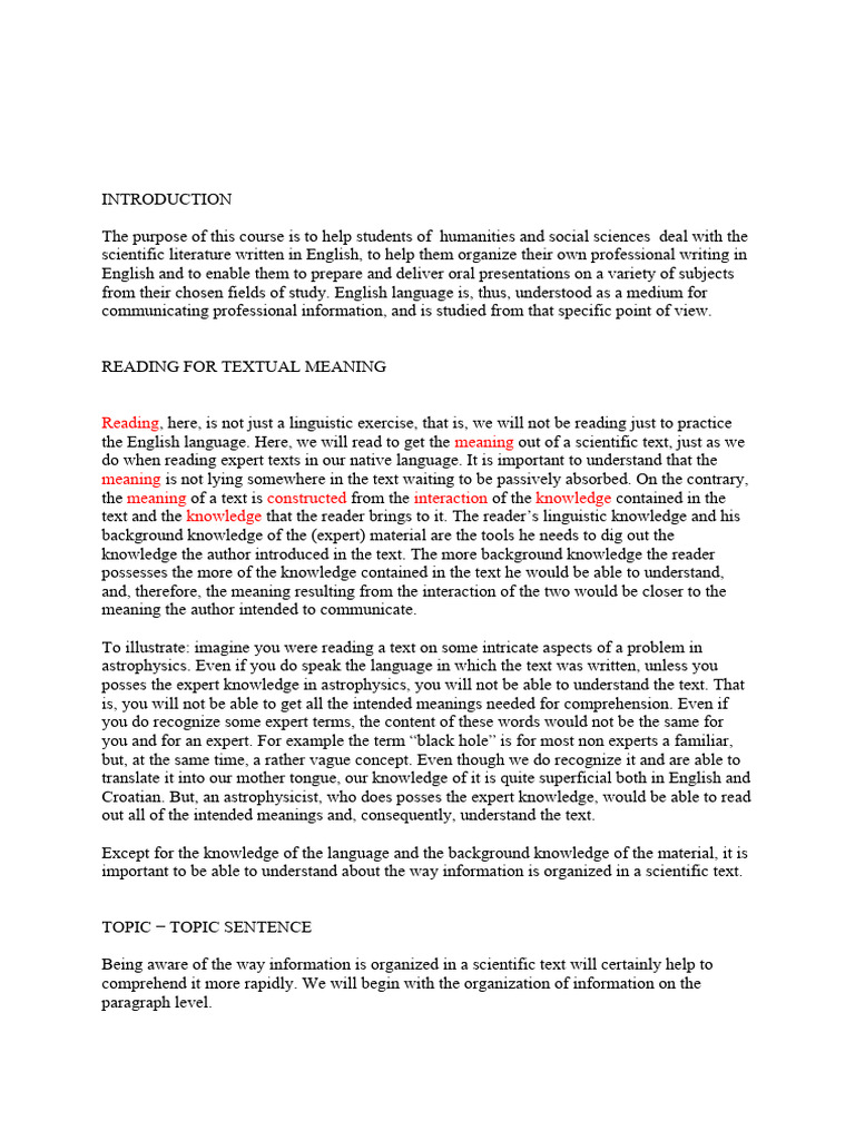 Mastering Scientific Texts in English | PDF | Sociobiology ...