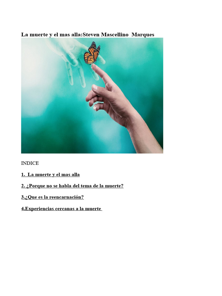 Mas Alla de La Muerte | Descargar gratis PDF | Muerte | Reencarnación