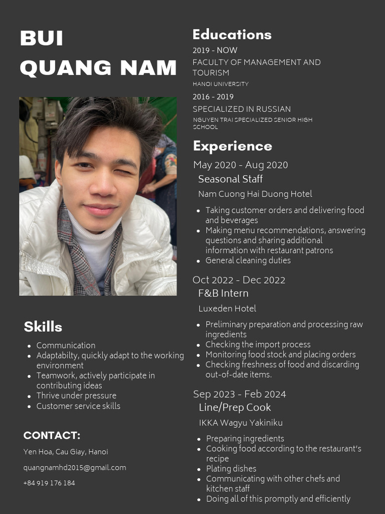 Nam cv pdf cooking foods