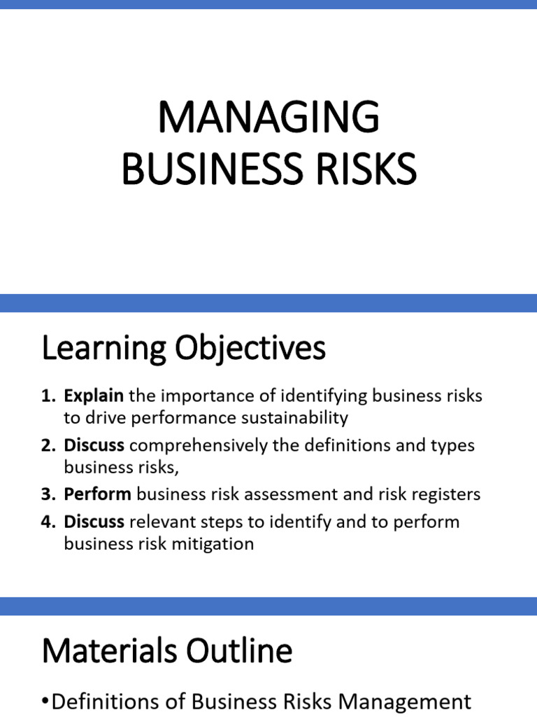 Types of Business Risks Explained | PDF | Risk | Risk Management