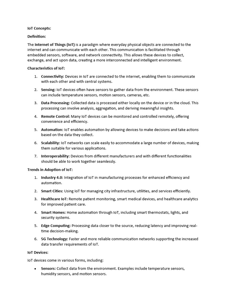 Understanding Internet of Things (IoT) Concepts | PDF | Internet Of ...