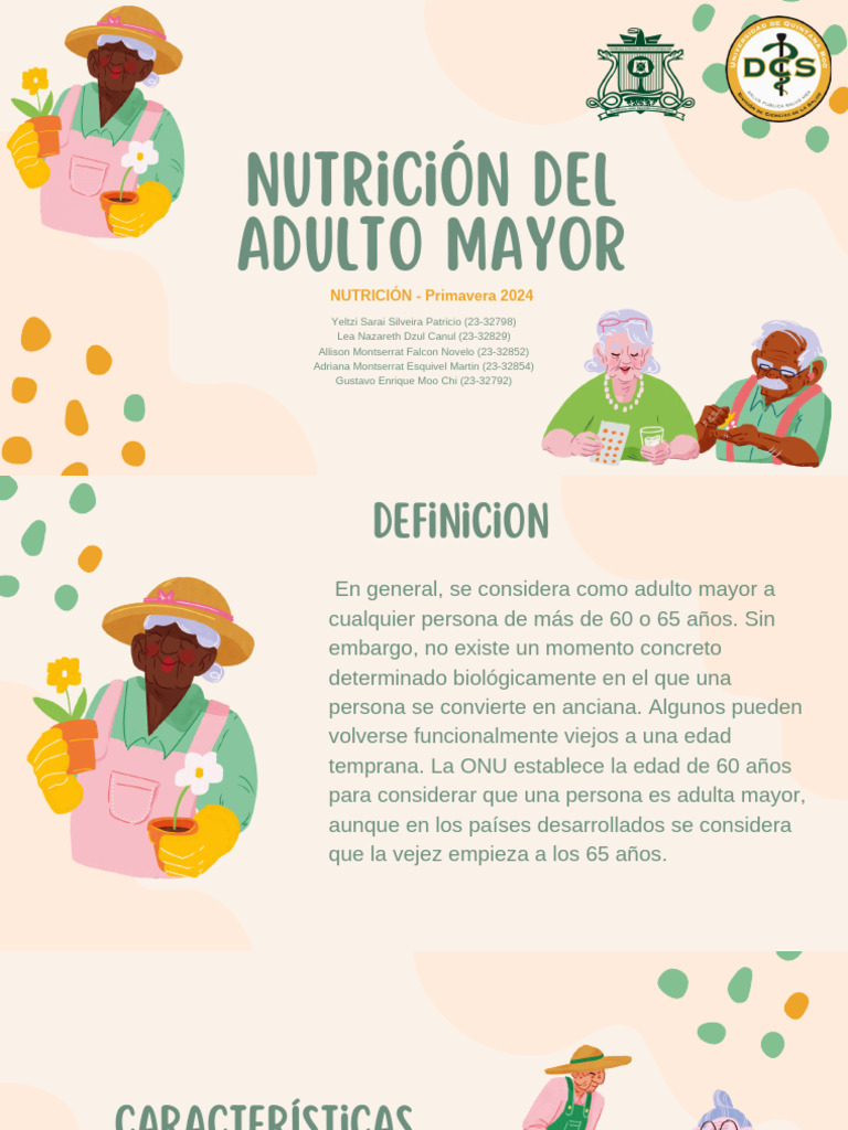 Nutrición Del Adulto Mayor | Descargar gratis PDF | Nutrición | Dieta y ...