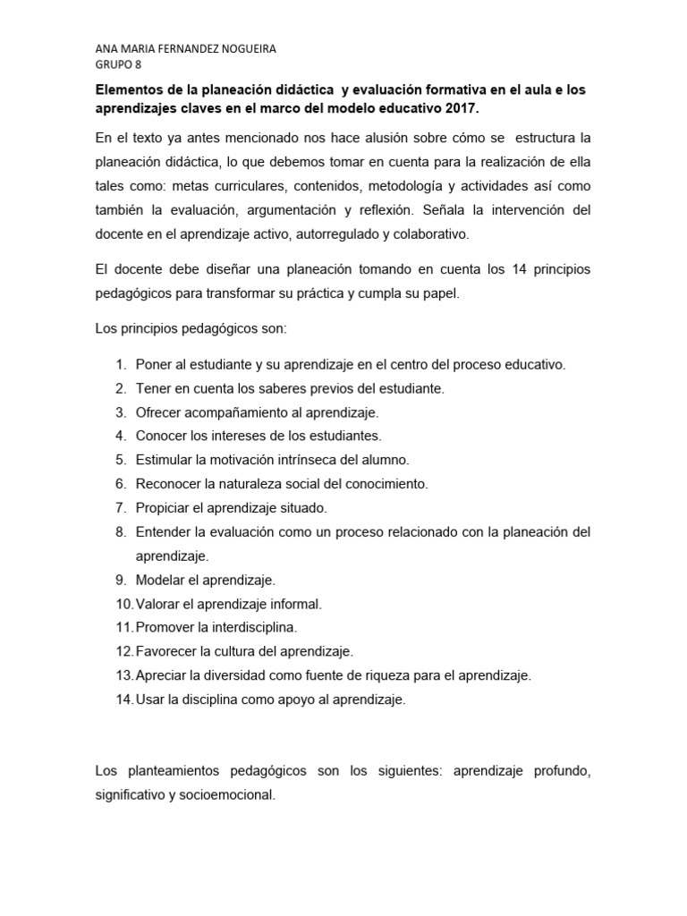 Elementos de Planeación Didáctica y Evaluación | PDF | Evaluación ...