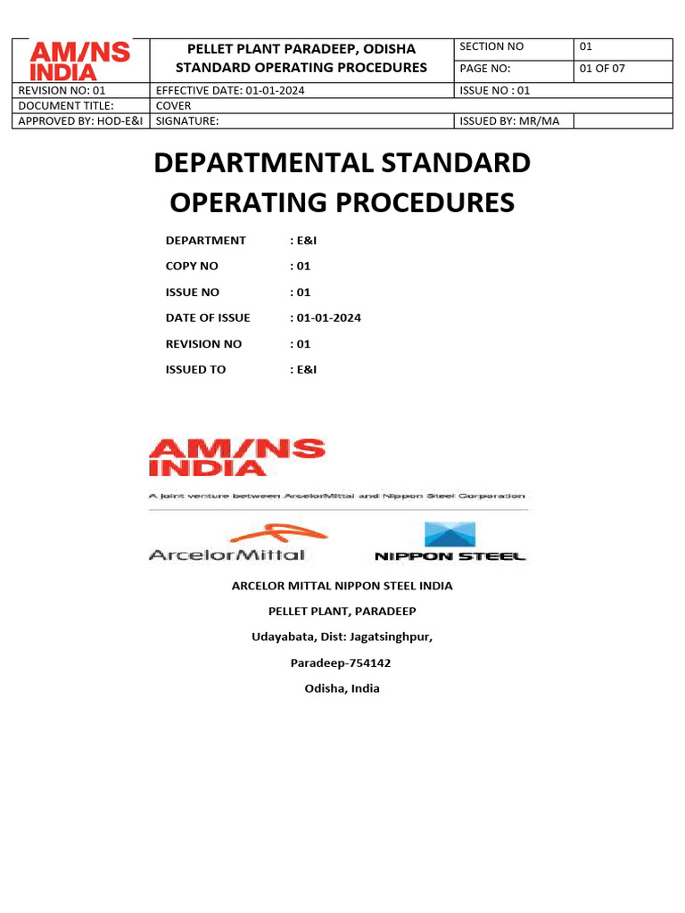 SOP for Load Transfer at Paradeep Plant | PDF | Electrical Equipment ...