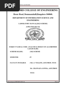ADA Lab Manual (BCSL404) SEM IV @vtunetwork