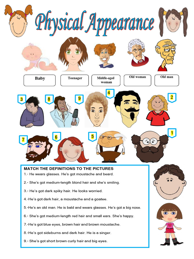 Physical Appearance Worksheet | PDF