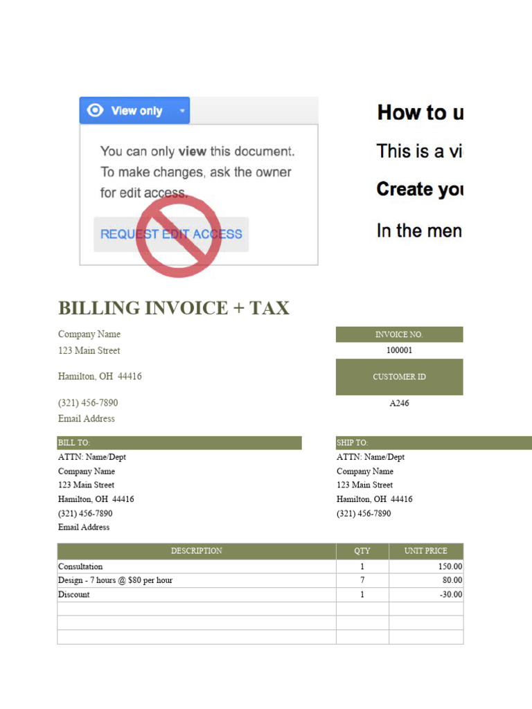 Detailed Billing Invoice Template | PDF | Invoice