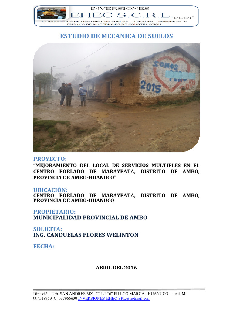 Estudio De Mecanica De Suelos Pdf Valle Erosión