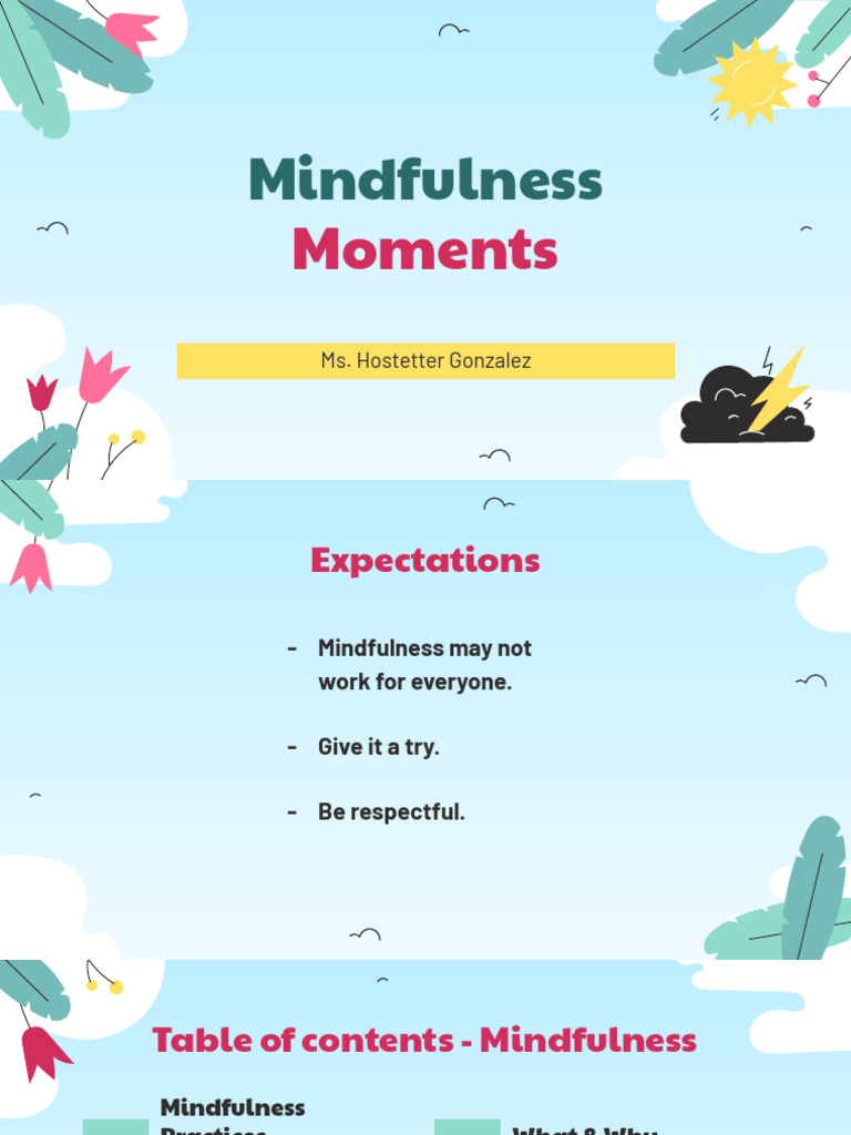 Mindfulness Moments Lesson | PDF | Mindfulness | Behavioural Sciences