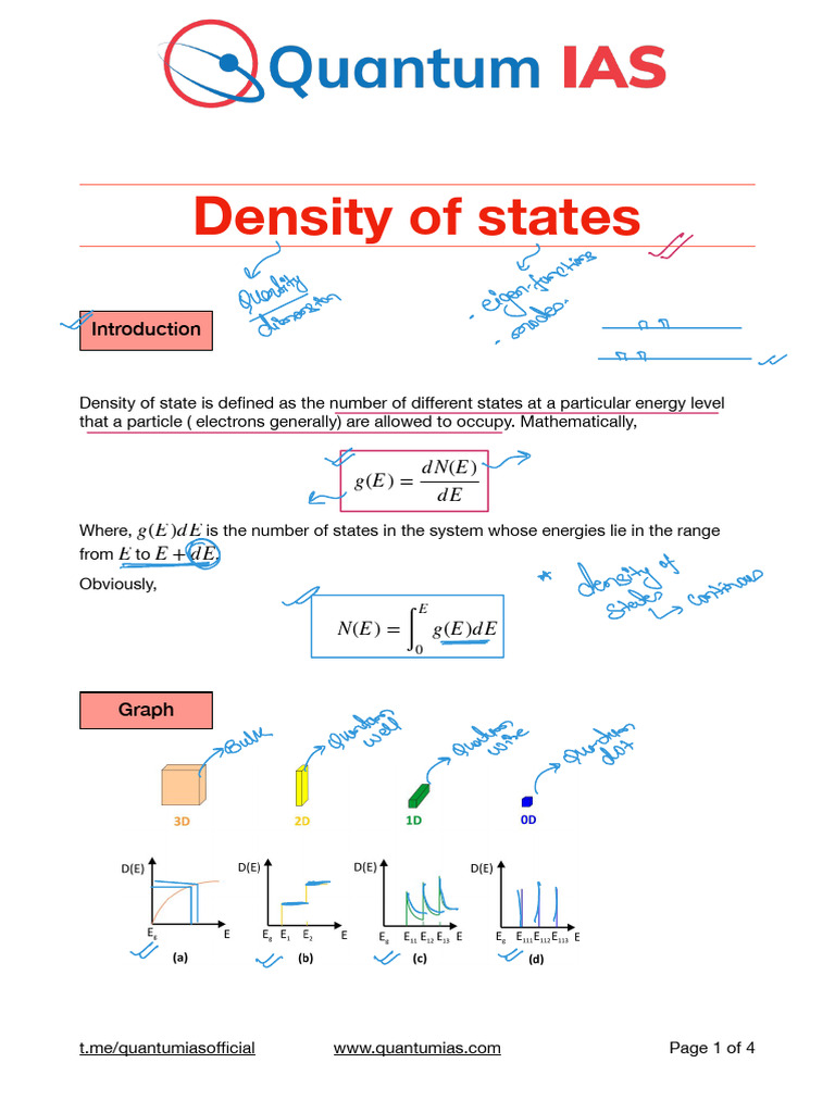 Density of States in Quantum Wells | PDF | Materials Science | Applied ...