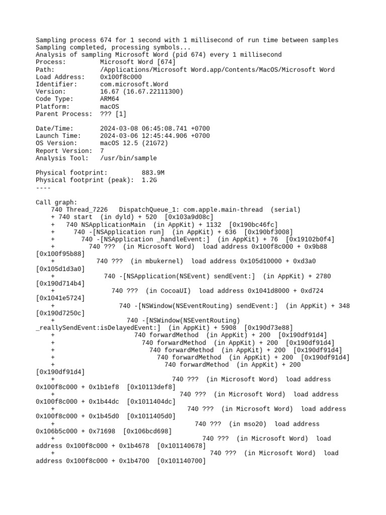 Sample of Microsoft Word | PDF | Mac Os | Software