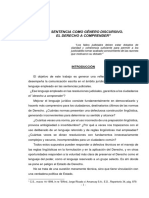 La Sentencia Como Genero Discursivo-Derecho A Comprender